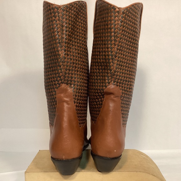 L.L. Bean Dingo Womens Braided Leather Boots size 10 - Picture 11 of 15